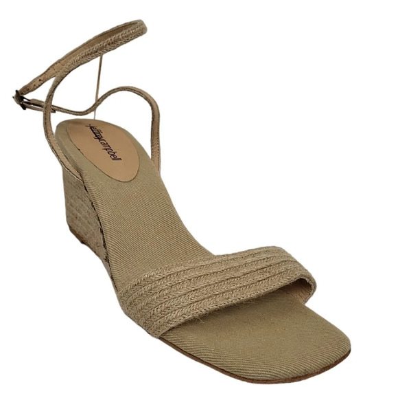 Jeffrey Campbell Women's Sailboat Ankle Strap Wedge Sandal Tan - Picture 4 of 8